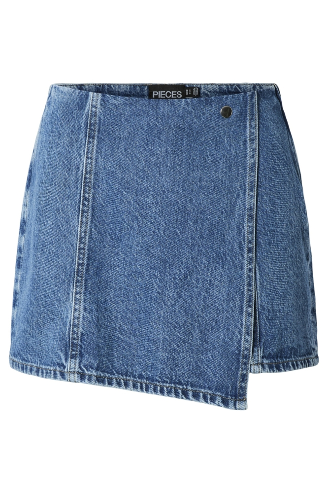 PCFILUM MW DENIM SKORT 17159297 MEDIUM BLUE DENIM